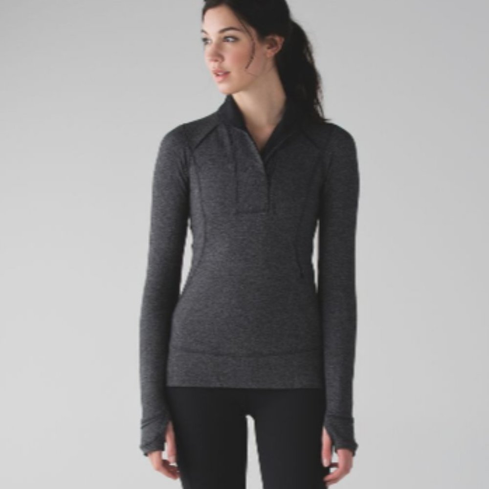 Lululemon Think Fast Pullover Heather Grey Size 8